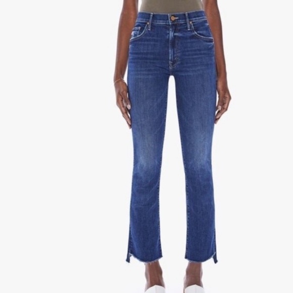 MOTHER THE INSIDER CROP STEP FRAY JEANS IN WASH TEAMING UP 24 - Picture 1 of 17